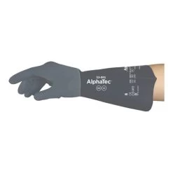 Chemiehandschuhe AlphaTec 53-001 Gr.9 Grau/schwarz EN 388,EN 374,EN 407 6 PA