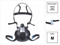Dräger X-plore 3500 M Atemschutz Maske Halbmaske Für Bajonettfilter Größe M - Ohne Filter