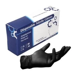 Nitril Einweg Handschuhe Schwarz / Black 100 Stück Größe XL / Extra Large - Nicht Steril