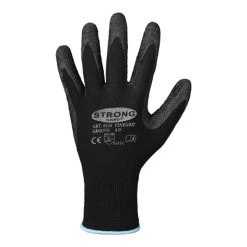 Handschuhe Finegrip Gr.6 Schwarz EN 388 PSA II Nyl.m.Schrumpf-Latex STRONGHAND