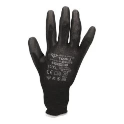 Brilliant Tools 12 Paar Schwarze Mikro-Feinstrickhandschuhe, L / 9