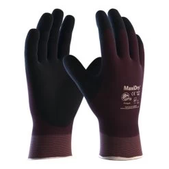 Handschuhe MaxiDry 56-427 Gr.10 Lila/schwarz Nyl.m.Nitrilschaum