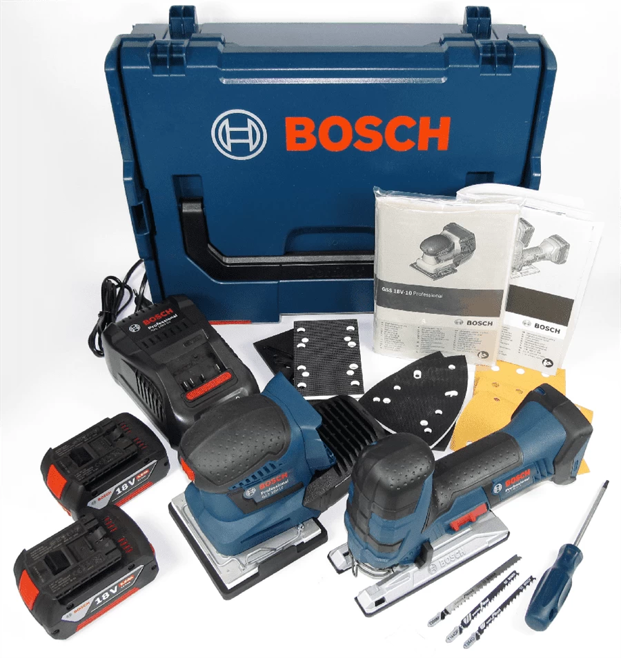 Bosch Akku Schwingschleifer GSS 18V-10 & Stichsäge 06015A5101 + 2x 5Ah + L-Boxx 06015A5101 2 Bosch Akku Schwingschleifer GSS 18V-10 & Stichsäge 06015A5101 + 2x 5Ah + L-Boxx 06015A5101 – Bild 2