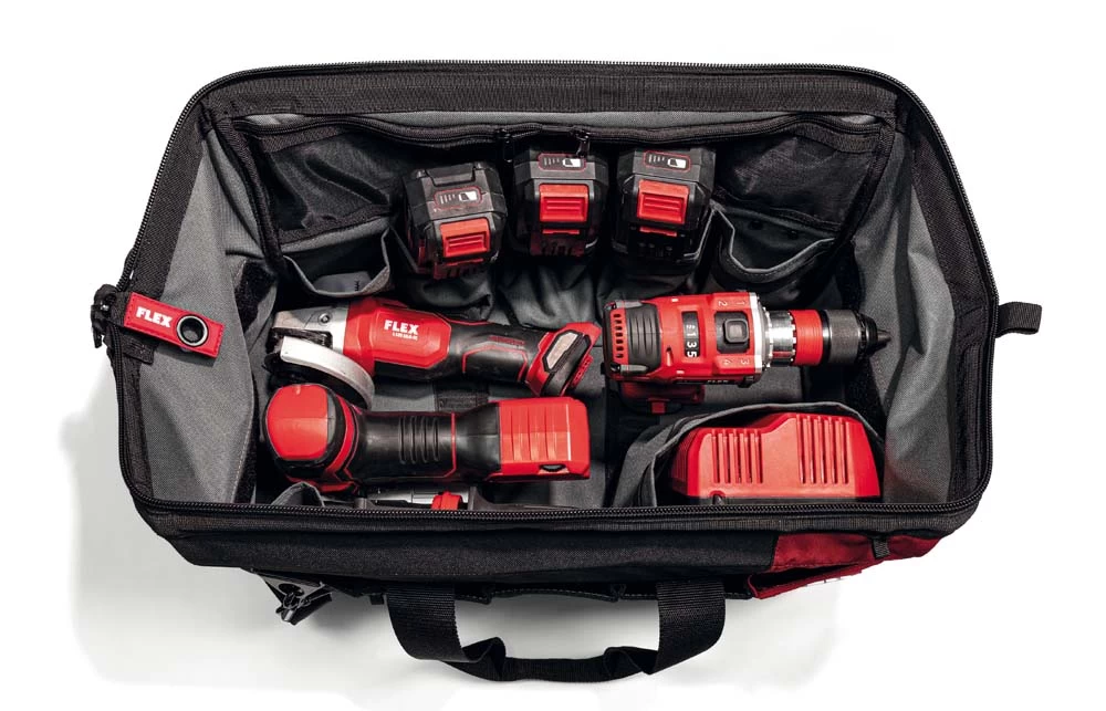 FLEX PACK Akku Bohrschrauber Handkreissäge Schlagschrauber 1/2" 3x Akku LG + Tasche 10 FLEX PACK Akku Bohrschrauber Handkreissäge Schlagschrauber 1/2" 3x Akku LG + Tasche – Bild 10